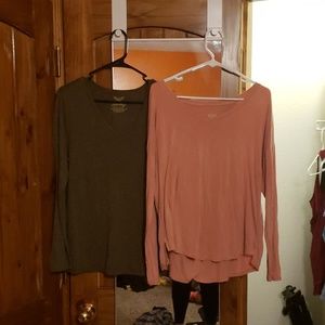 Two long sleeve shirts perfect for winter don't fi